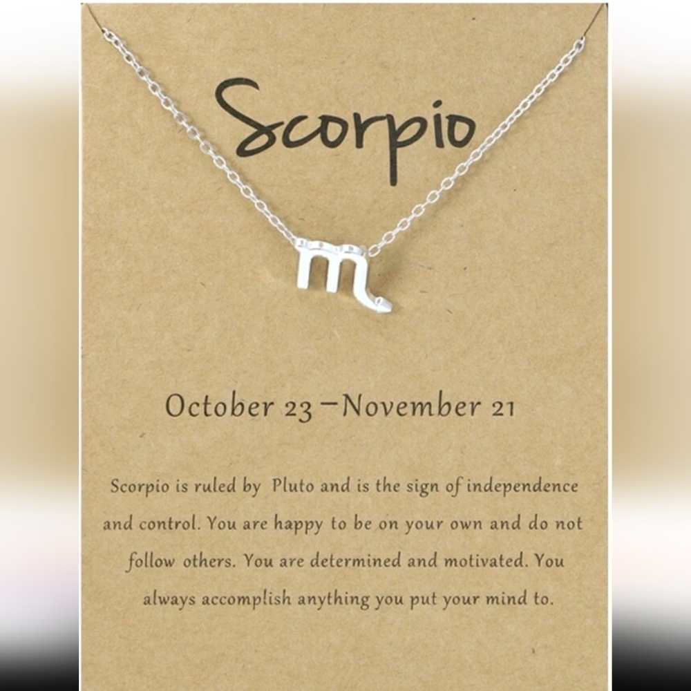 Silver Scorpio Zodiac Necklace